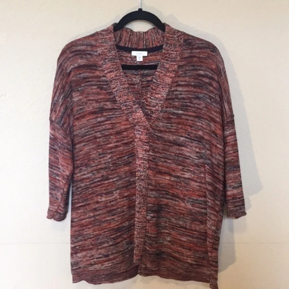 Pure Jill v neck oversized multicolored kn…